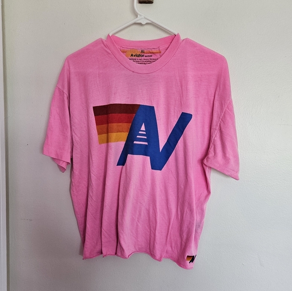 Aviator Nation Tops - Neon Pink aviator nation boyfriend tee